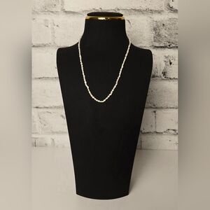 Vintage Freshwater Seed Pearl Necklace w/ Fishhook Clasp – Classic 18”